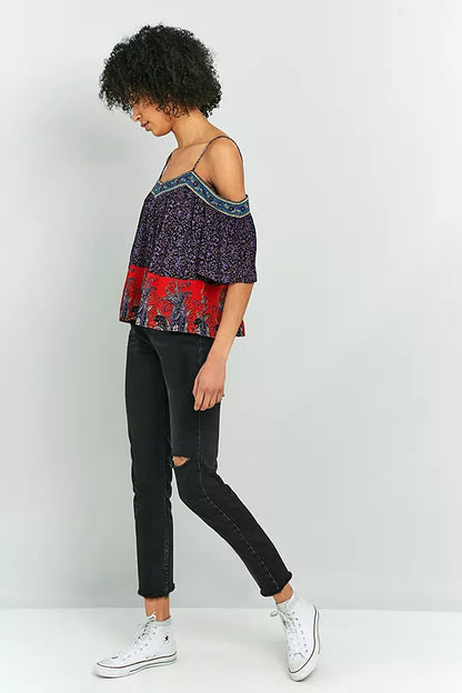 Pins & Needles Urban Outfitters Printed Blouse Top