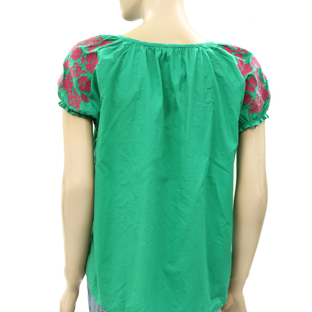 Odd Molly Anthropologie Floral Embroidered Blouse Top M-2