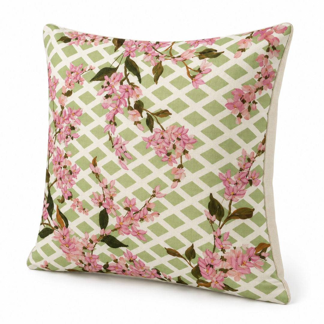 1 PCS Floral Embroidered Cushion Cover Square Throw Pillow Case Decor