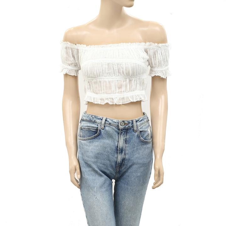 Free People FP One Cheri Cropped Blouse Top
