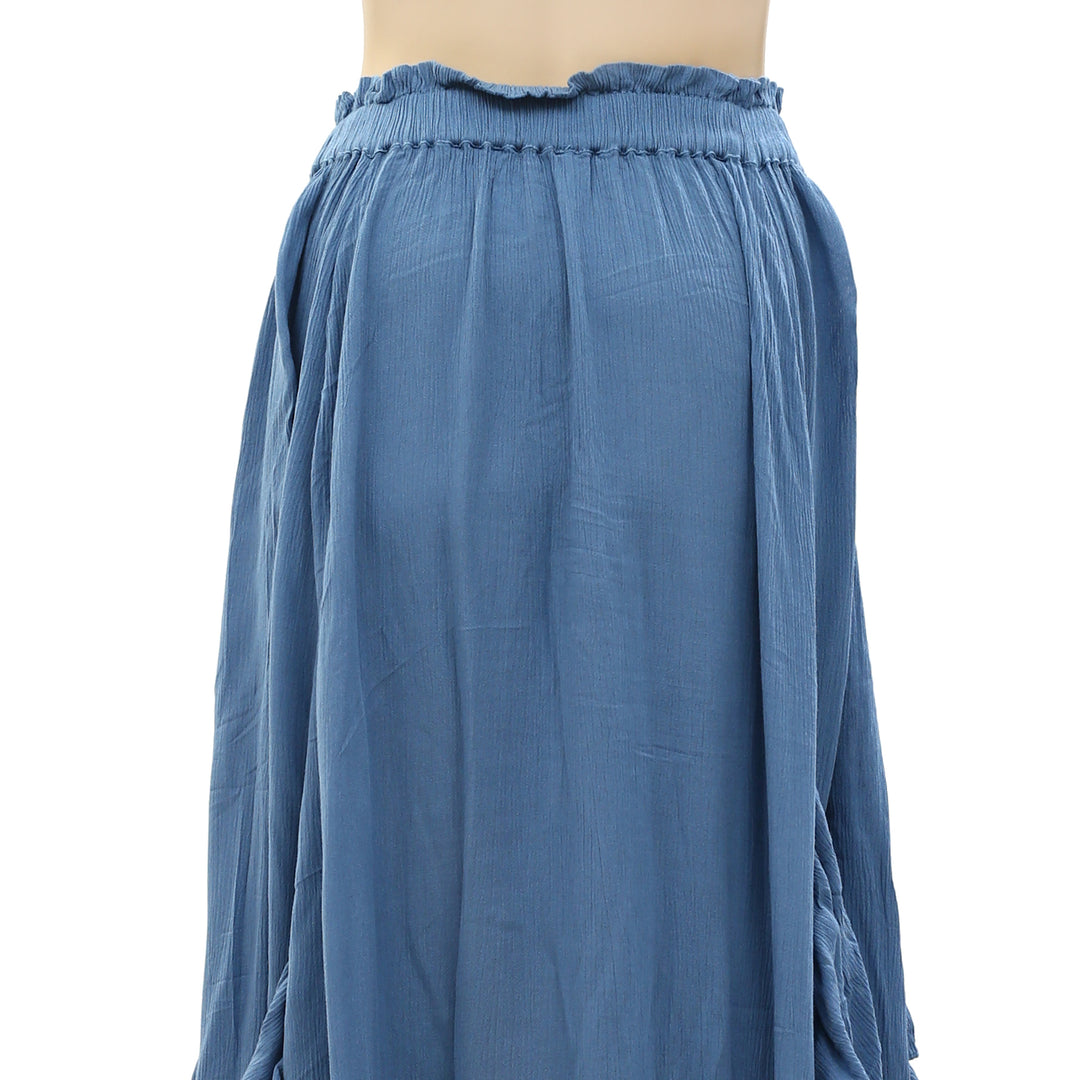 Free People Endless Summer 荷叶边纯色超长长裙