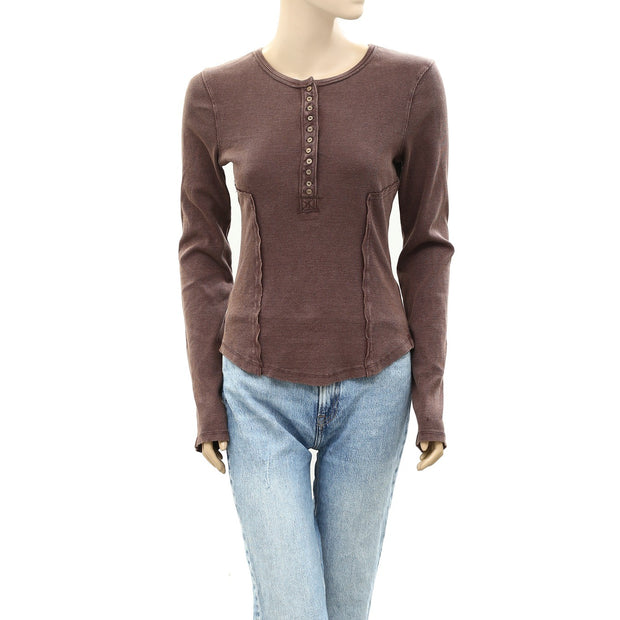 Free People We The Free Mareea Henley Blouse Top
