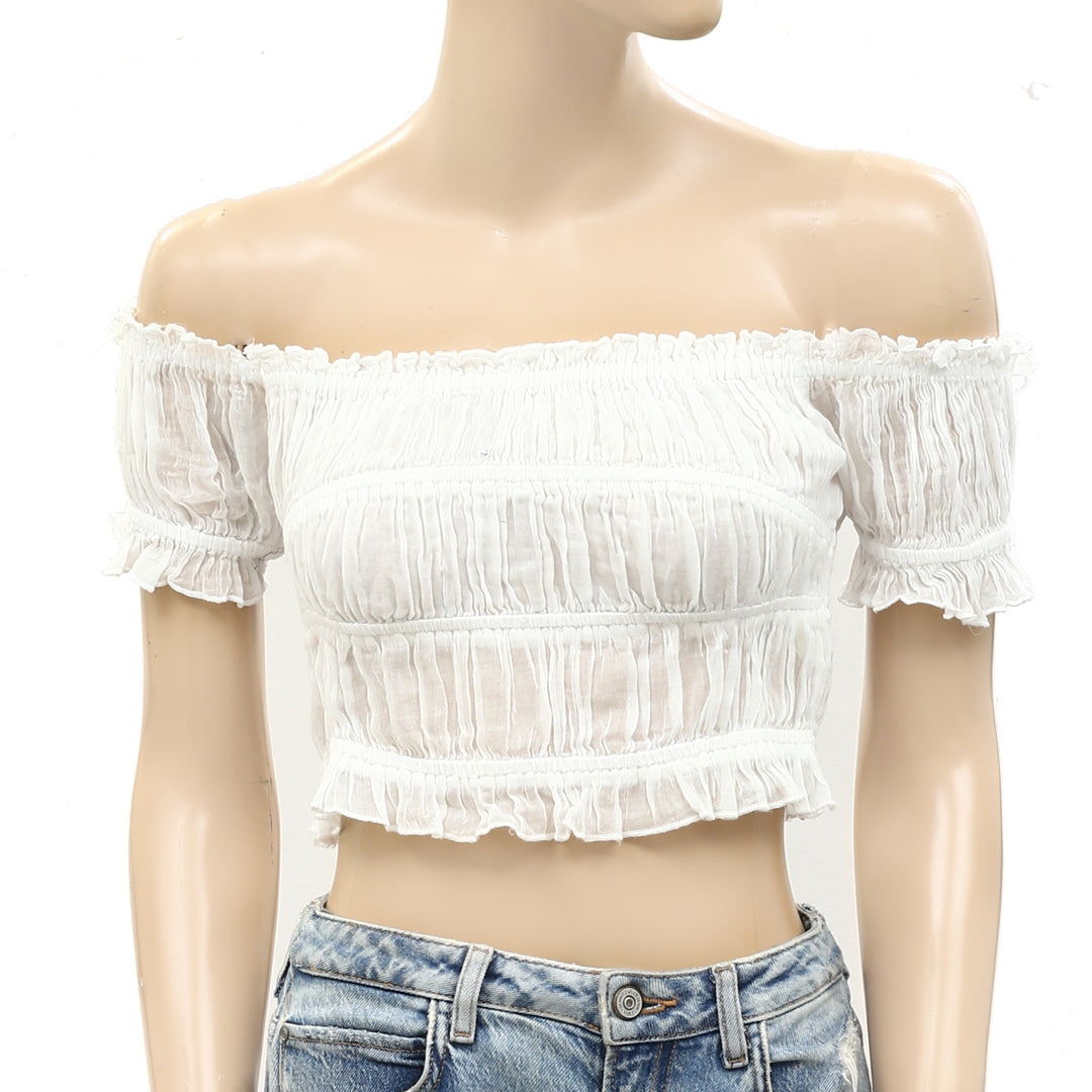 Free People FP One Cheri Cropped Blouse Top