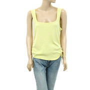 Anthropologie Pilcro Ruched Square-Neck Tank Blouse Top