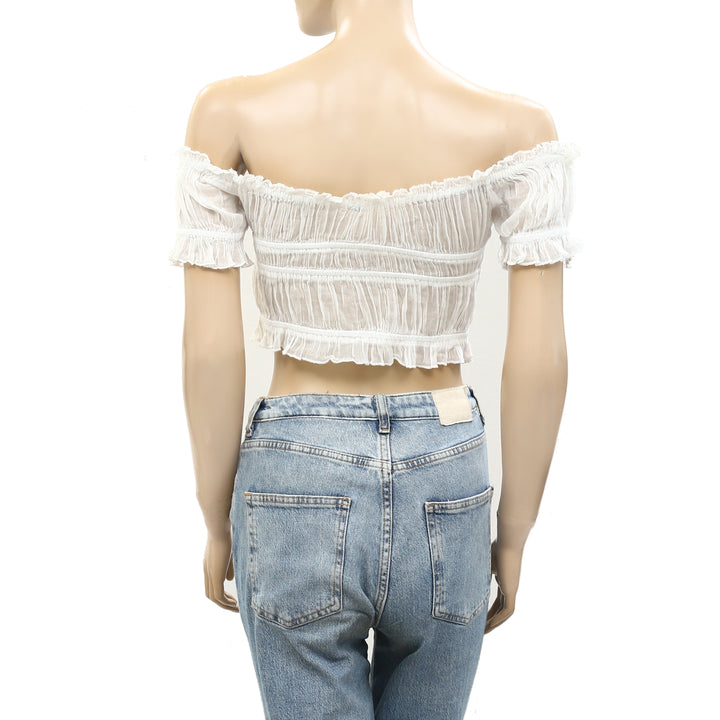 Free People FP One Cheri Cropped Blouse Top