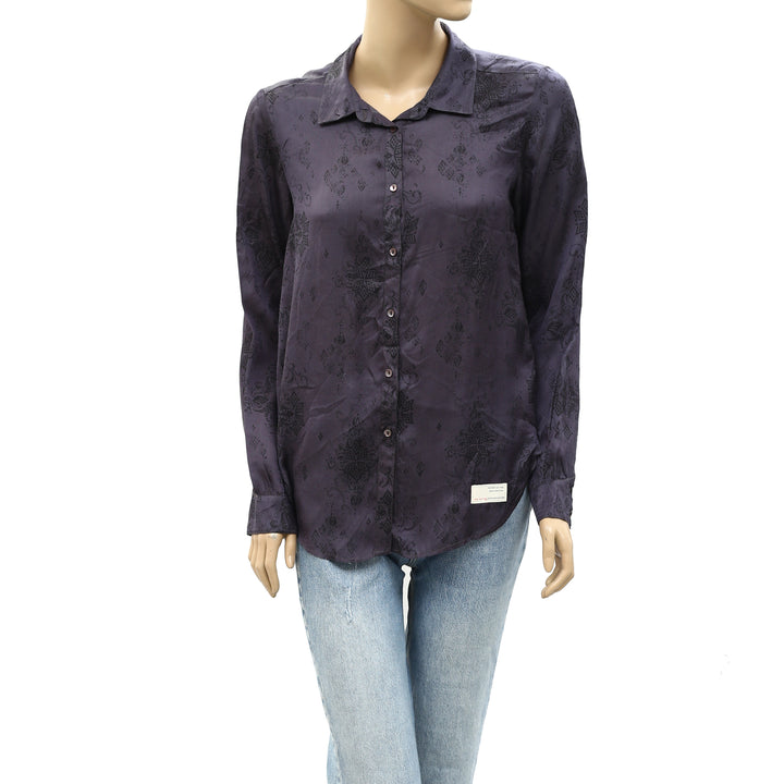 Odd Molly Anthropologie Buttondown Shirt Tunic Top