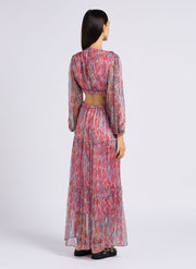 Berenice. RAINBOWLUREX Pink Lurex Maxi Dress