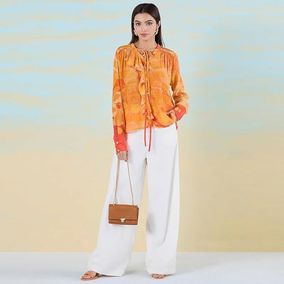 Navyasa By Liva Blossom Cascade Blouse Top