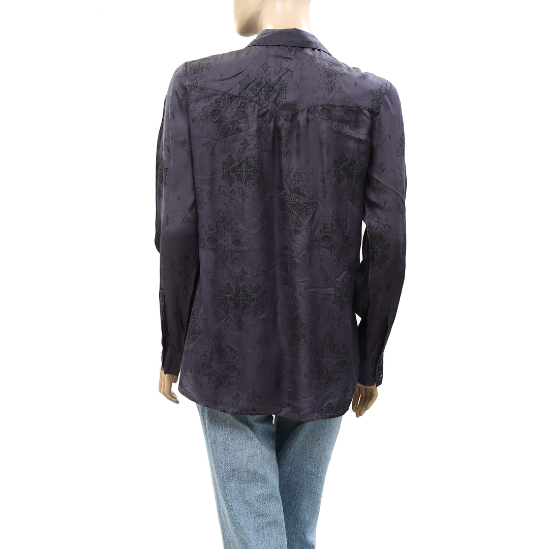 Odd Molly Anthropologie Buttondown Shirt Tunic Top