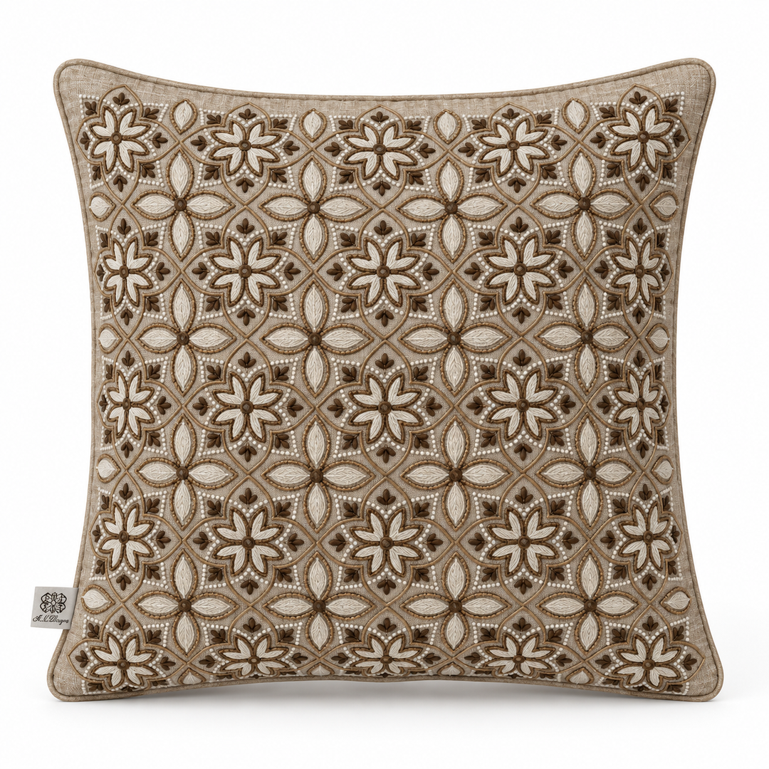 1 PCS Beaded Embroidered Cushion Cover
