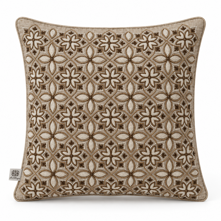 1 PCS Beaded Embroidered Cushion Cover