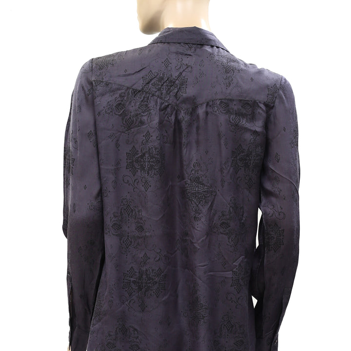 Odd Molly Anthropologie Buttondown Shirt Tunic Top