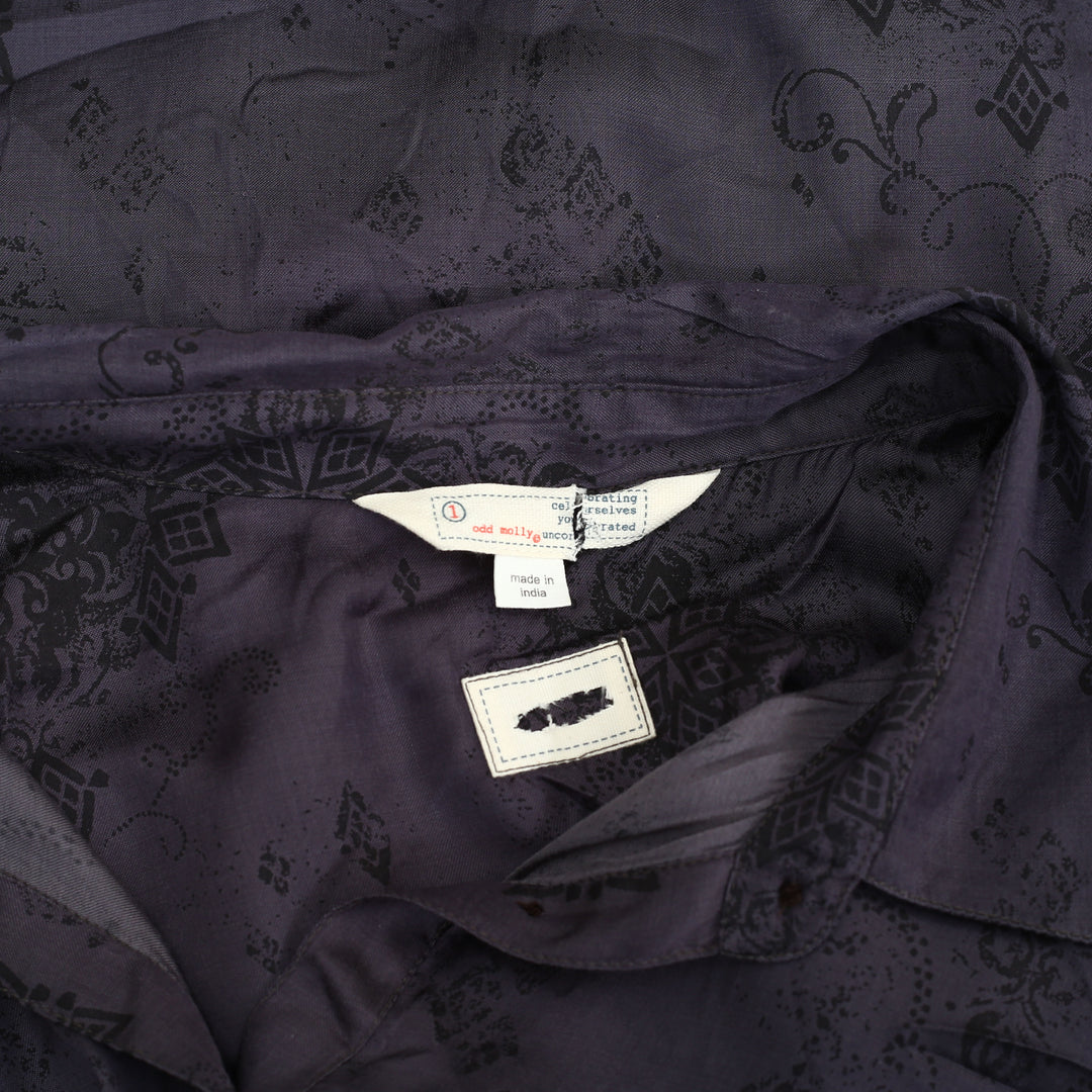 Odd Molly Anthropologie Buttondown Shirt Tunic Top