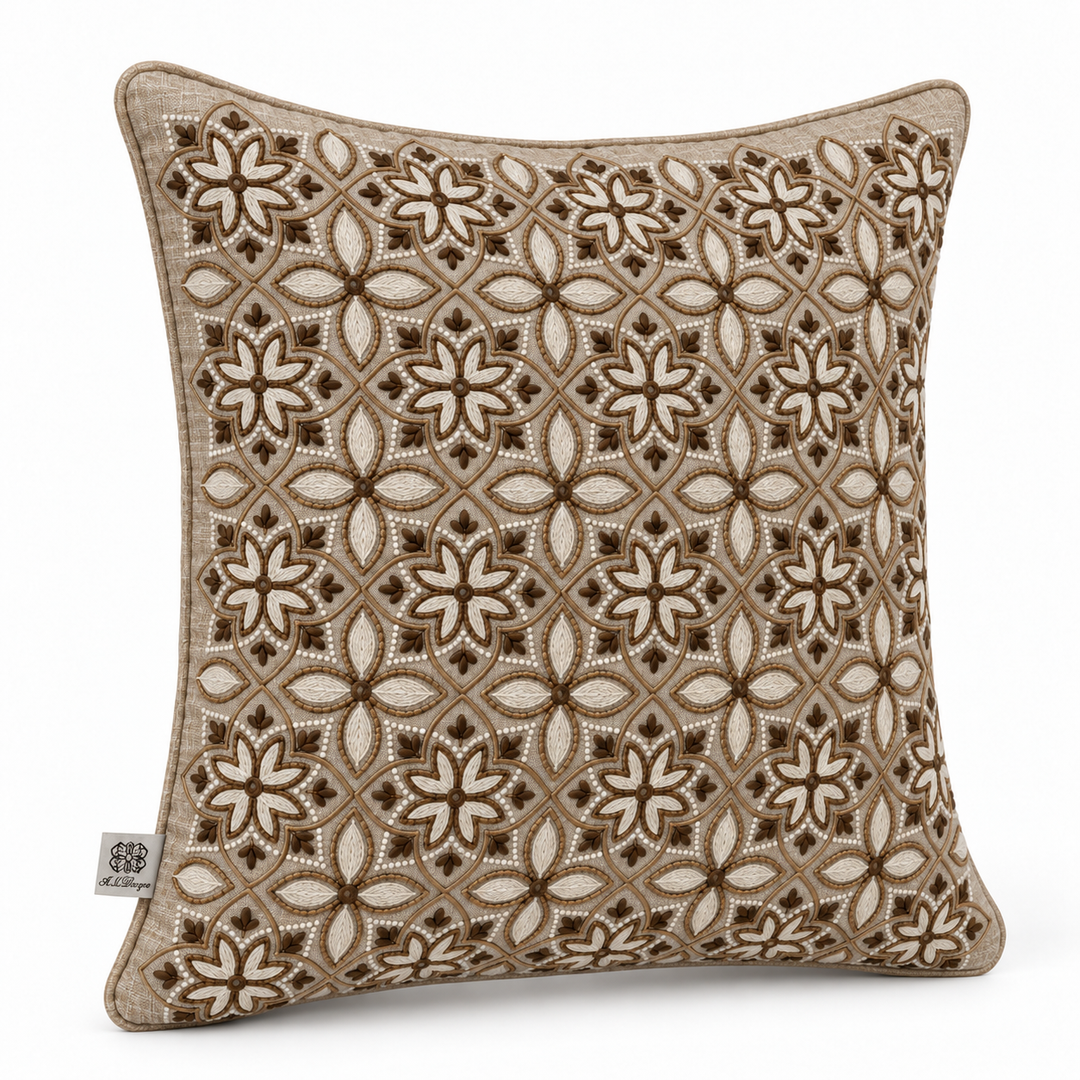 1 PCS Beaded Embroidered Cushion Cover