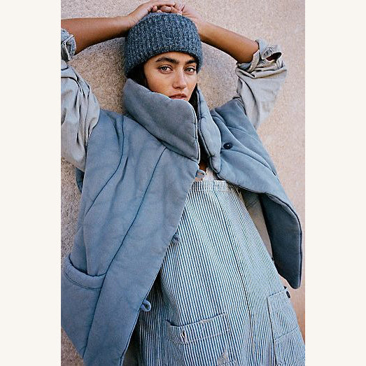 Free People Roll With Us Puffer Vest Jacket Top