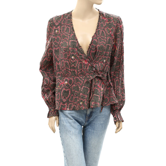 Odd Molly Anthropologie Buttondown Floral Print Tunic Top