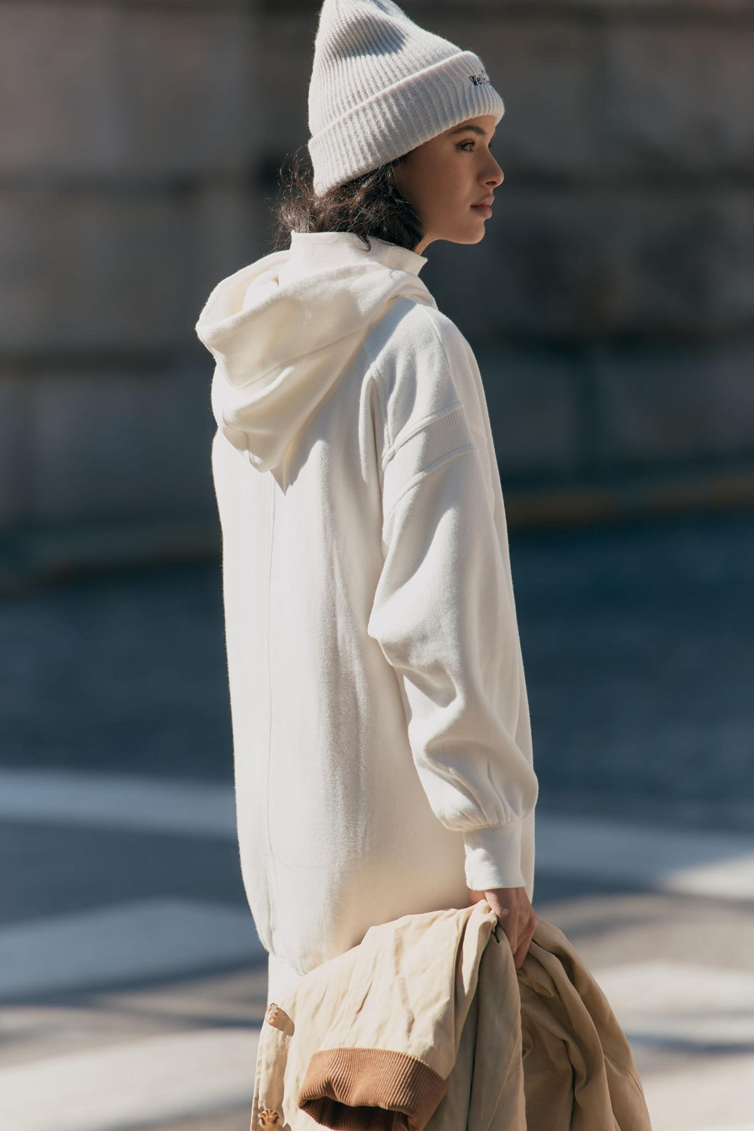 Daily Practice by Anthropologie Hooded Mini Dress White Chocolate Couture Daily Practice by Anthropologie Hooded Mini Dress White Chocolate Couture