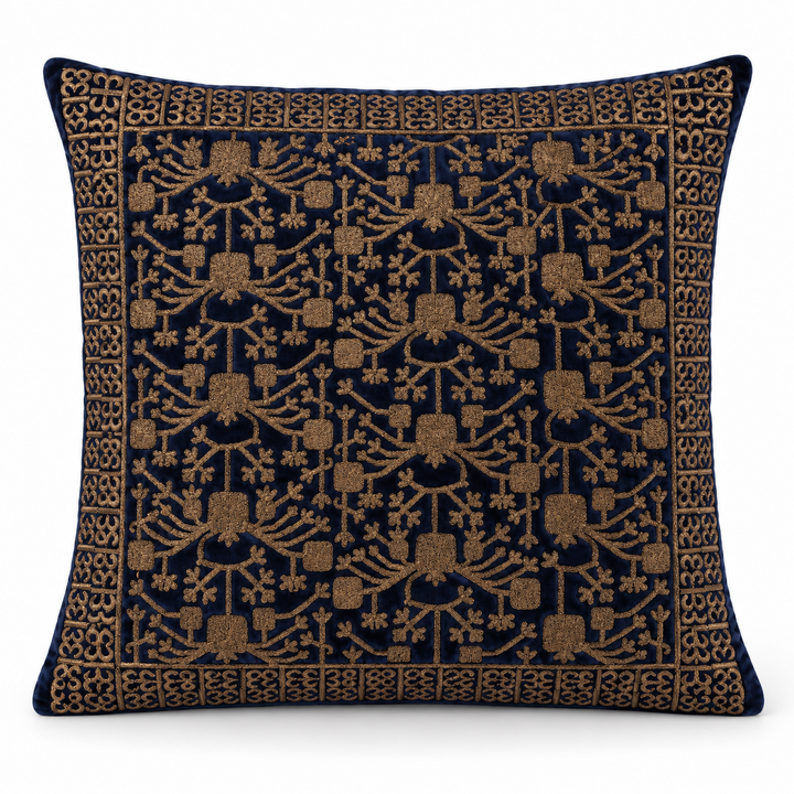 1 PCS Metallic Embroidered Cushion Cover
