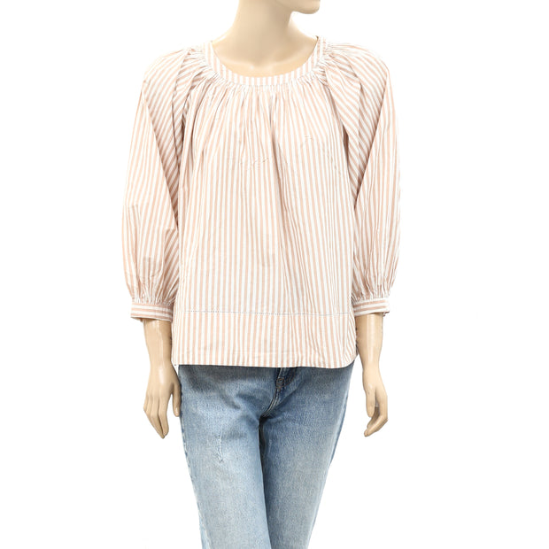 The Great The Patio Stripe Shirt Blouse Top