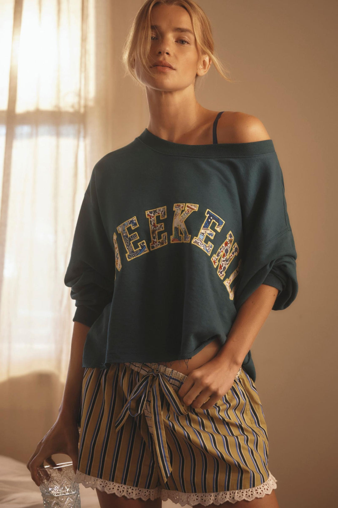 By Anthropologie Graphic Sweatshirt Top