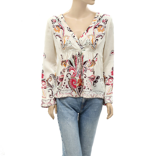 Odd Molly Anthropologie Floral Paisley Printed Tunic Top