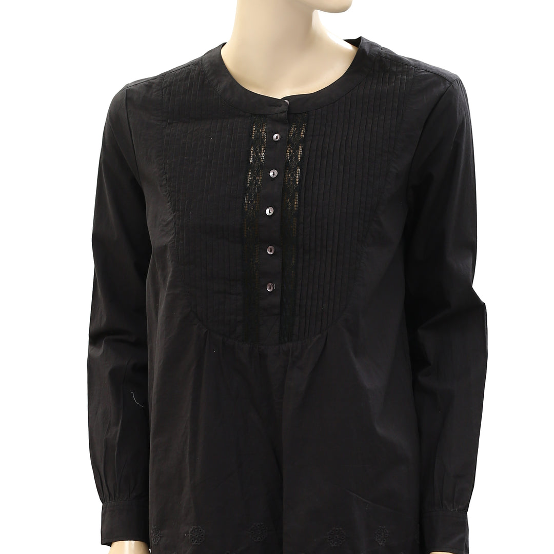 Odd Molly Anthropologie Lace Eyelet Embroidered Tunic Top