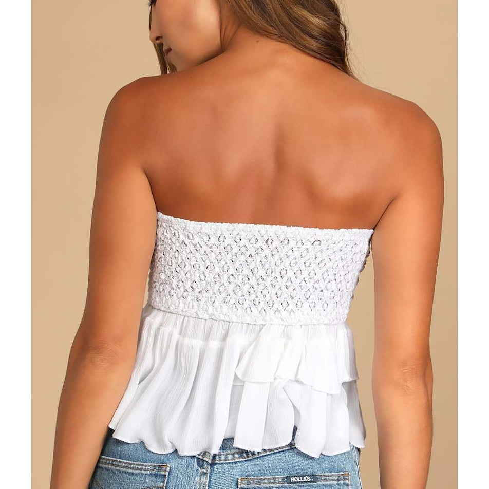 Intimately Free People Adella Corset Cami Tube Blouse Top