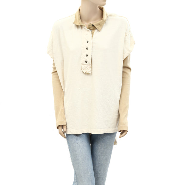 Free People We The Free Gone Rogue Solid Twofer Tunic Top