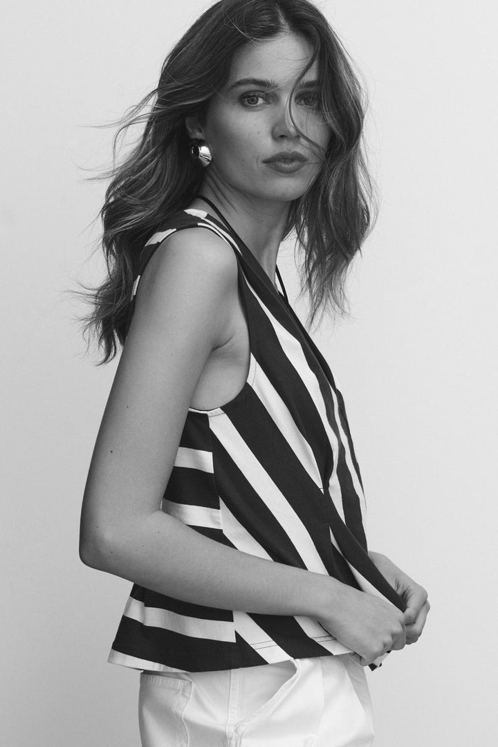 Anthropologie Maeve Sleeveless V-Neck Corset Blouse Tank Top