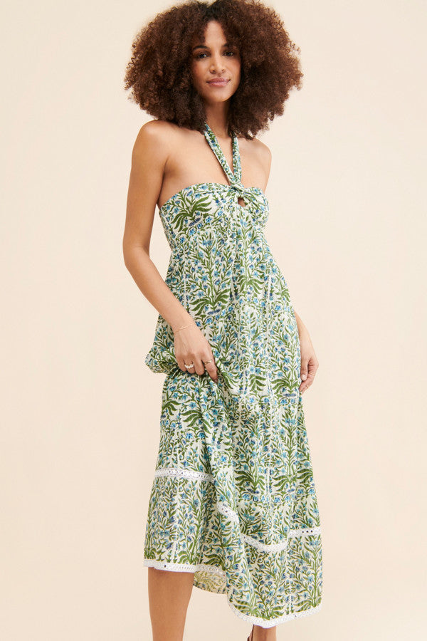 Saylor Aleka Halter Midi Dress