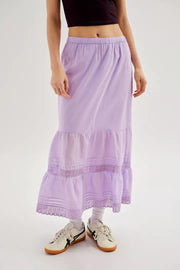 Urban Outfitters UO Emelie Tiered Gauzy Midi Skirt