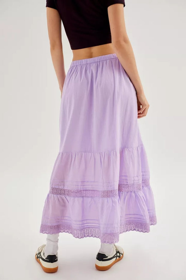 Urban Outfitters UO Emelie Tiered Gauzy Midi Skirt