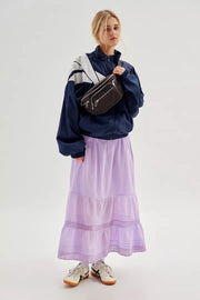 Urban Outfitters UO Emelie Tiered Gauzy Midi Skirt