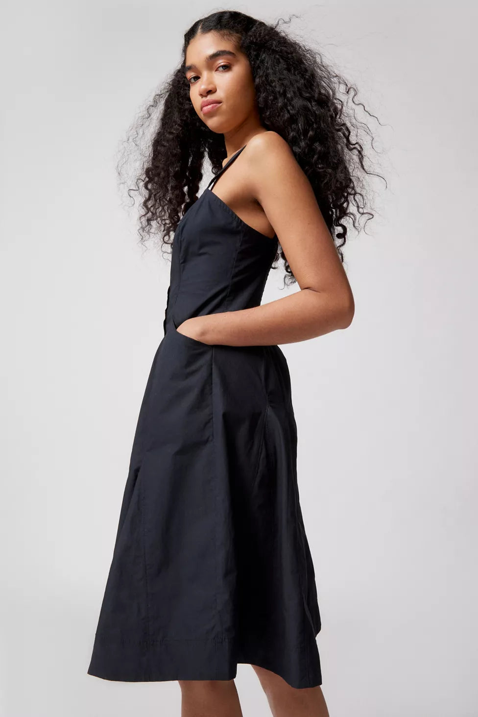 urban outfitters midi dress UO Kamaryn Tie-Front Lace inset skirt Urban Outfitters Maxi/midi Dress size