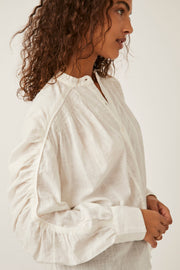 Free People Maraya Ruched Blouse Top