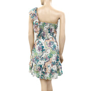 Love The Label Anthropologie One Shoulder Floral Mini Dress