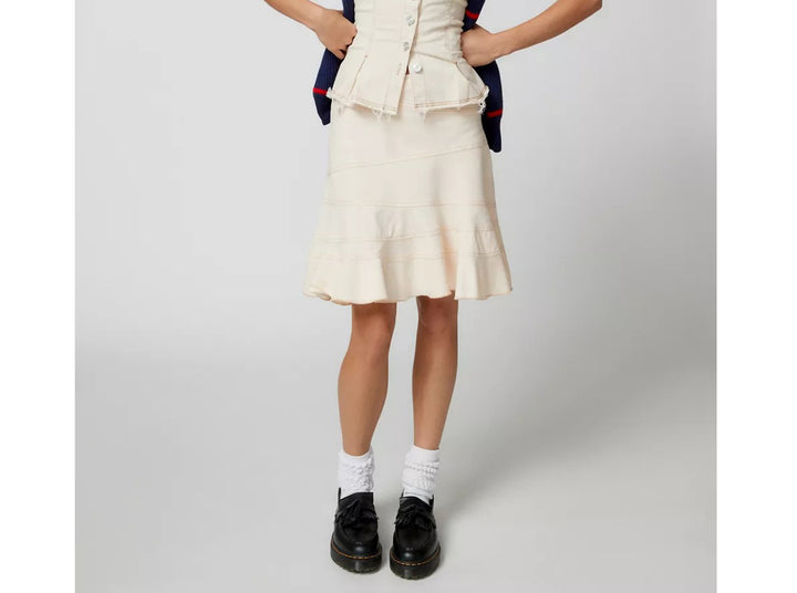 Urban Outfitters Millie Fluted Denim Mini Skirt