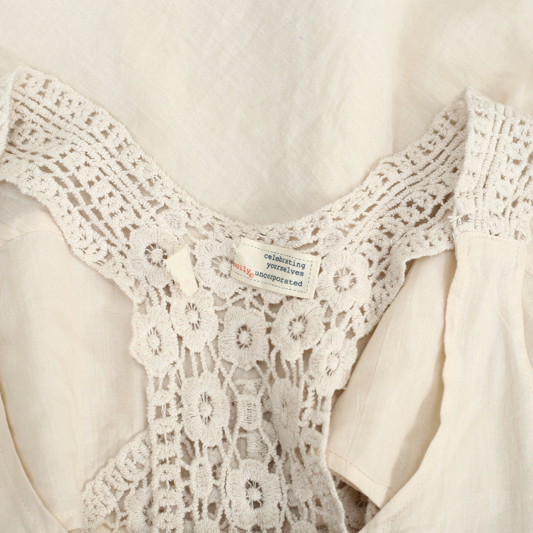 Odd Molly Anthropologie Floral Crochet Lace Tank Blouse Top