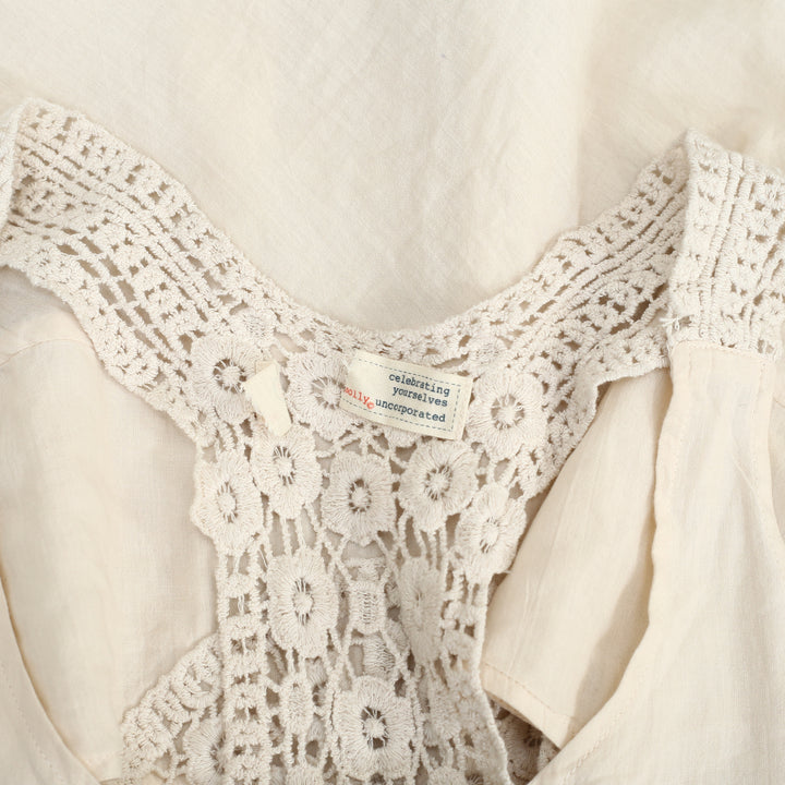 Odd Molly Anthropologie Floral Crochet Lace Tank Blouse Top