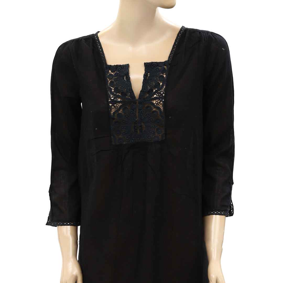 Odd Molly Anthropologie Floral Crochet Lace Mini Dress