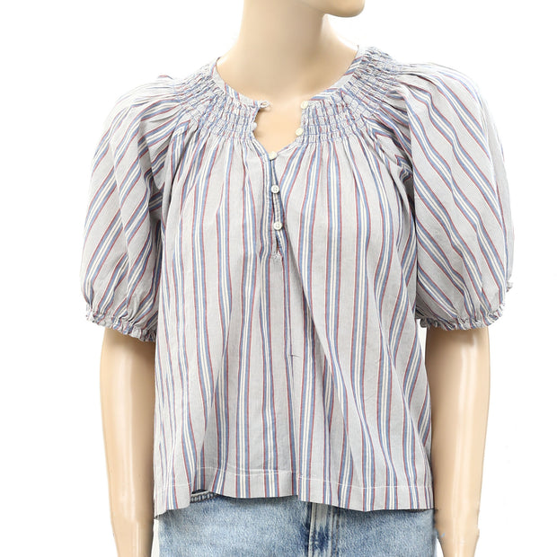 The Great The Smocked Sleep Blouse Top