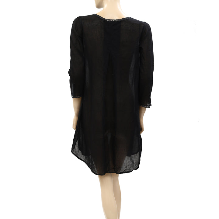 Odd Molly Anthropologie Floral Crochet Lace Mini Dress