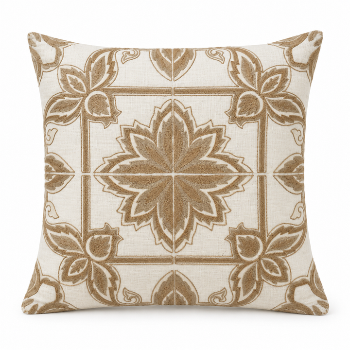 1 PCS Leaf Embroidered Cushion Cover Square Throw Pillow Case Sofa Home