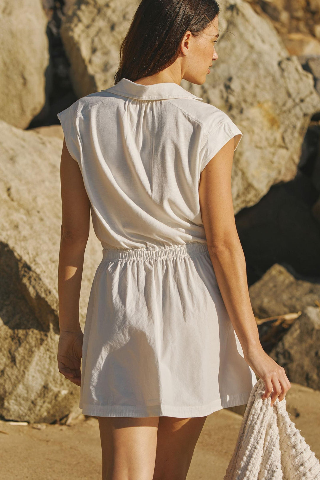 By Anthropologie Short-Sleeve Cutout Mini Dress – White Chocolate Couture