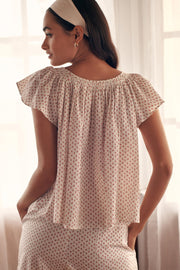 The Great The Flutter Sleeve Sleep Blouse Top