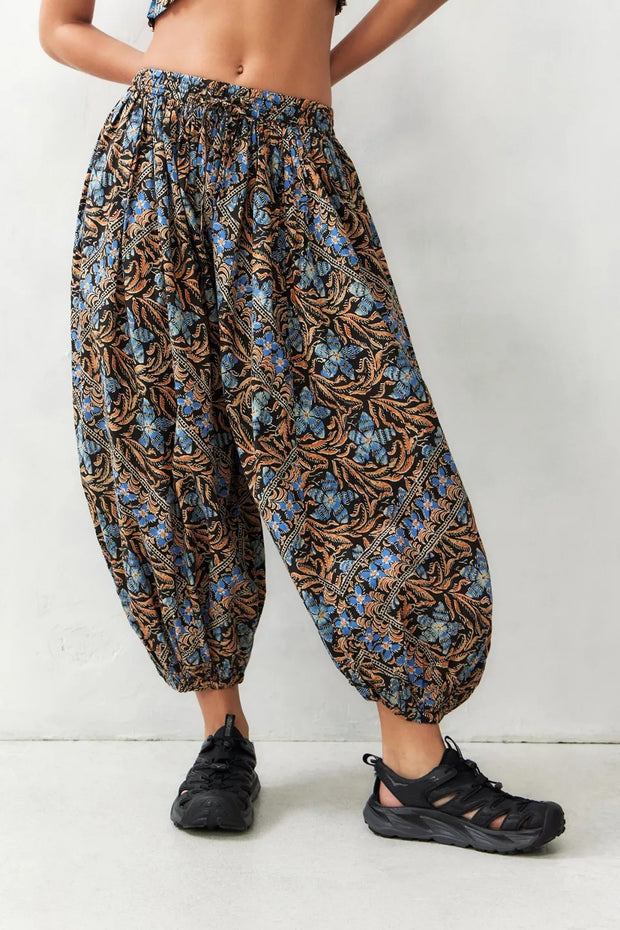 Out From Under Jasime Balloon Cotton Printed Pants Baggy Trousers