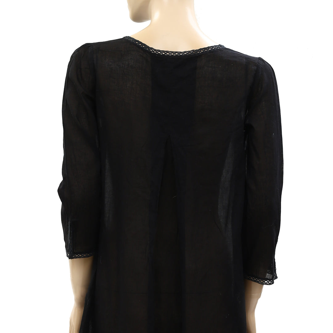 Odd Molly Anthropologie Floral Crochet Lace Mini Dress