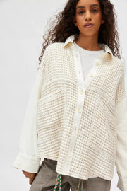 Urban Outfitter BDG Bryson Waffle Shirt Jacket Top