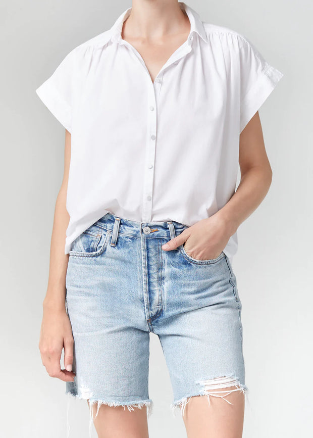 Citizens Of Humanity Penny Short Sleeve Blouse Shirt Top