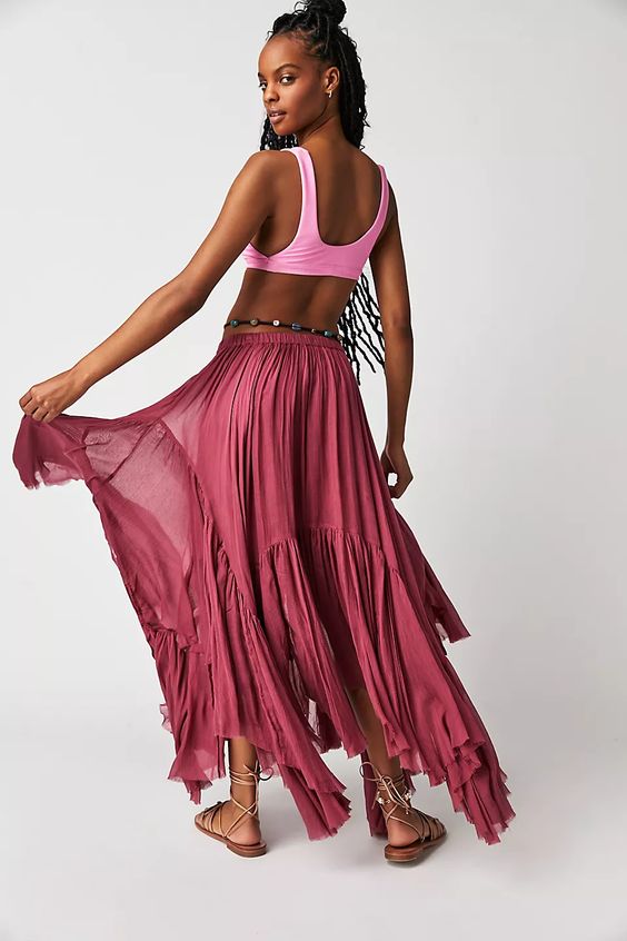 Free People FP One Clover Midi Skirt